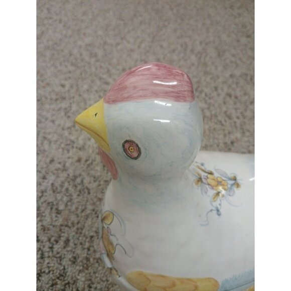 Vintage Hen On A Best Cookie Jar Large Portugal DD-40 - Picture 5 of 11